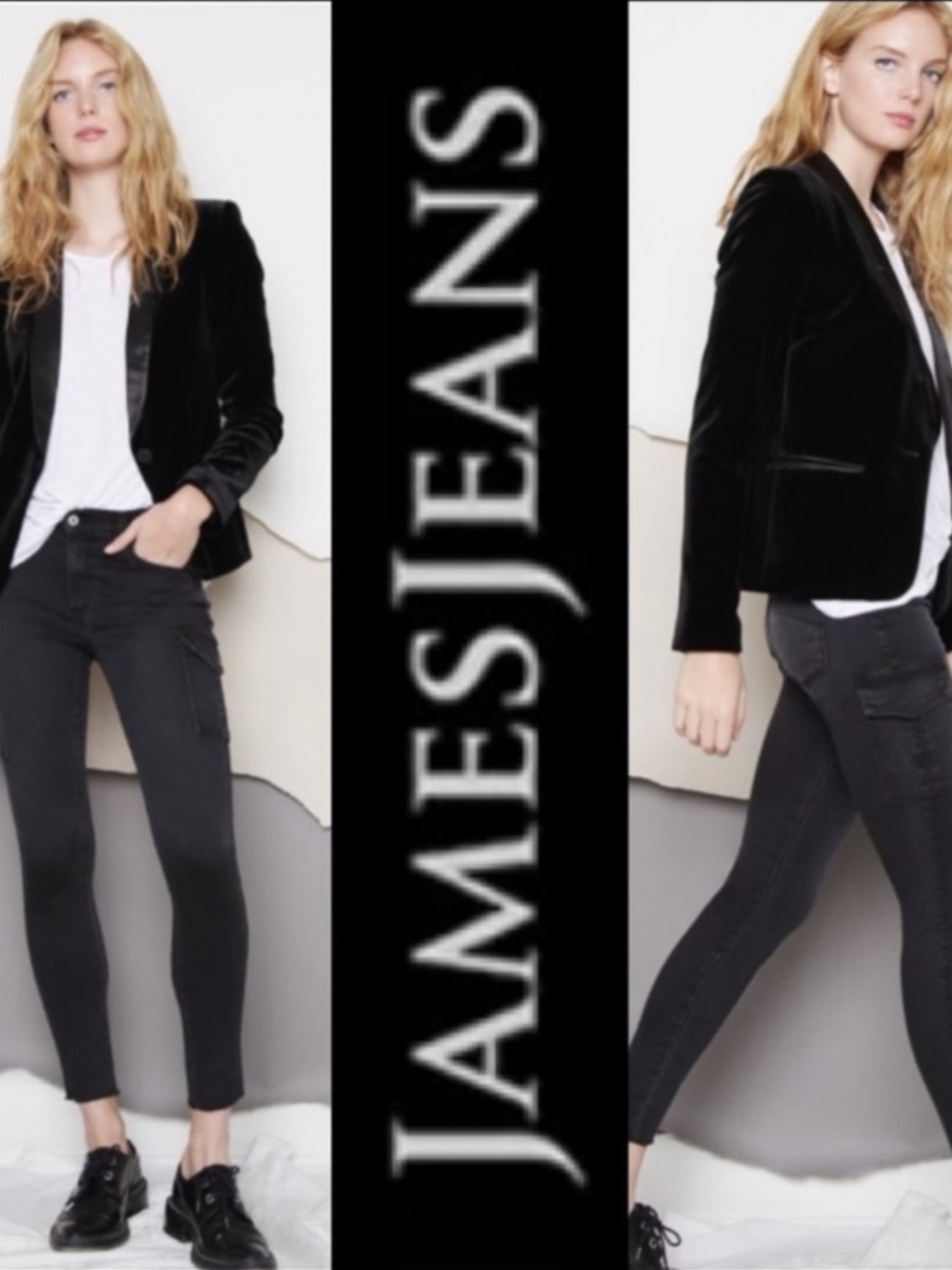 NWT James Jeans Twiggy Blacked Out Ankle Jean